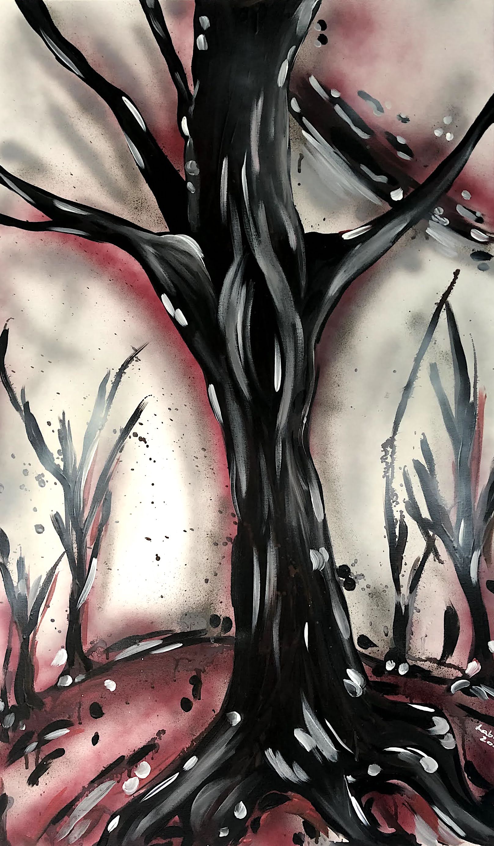 Tree in red